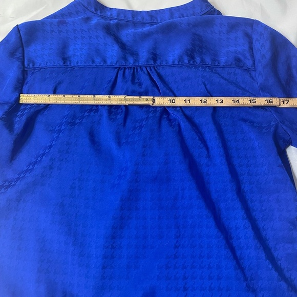 Jones New York blouse/top Collection Stretch button up SZ SM blue work/business - Picture 14 of 14